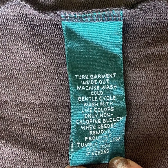 Lauren Ralph Lauren Active Women's Size Petite Med Track Jacket Off White/Brown - Picture 10 of 15